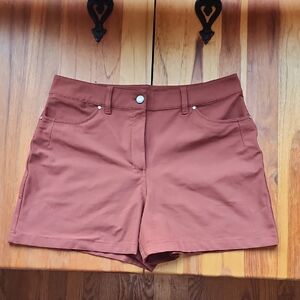 NWOT lululemon athletica City Sleek High Waist Shorts in Rust size 30
